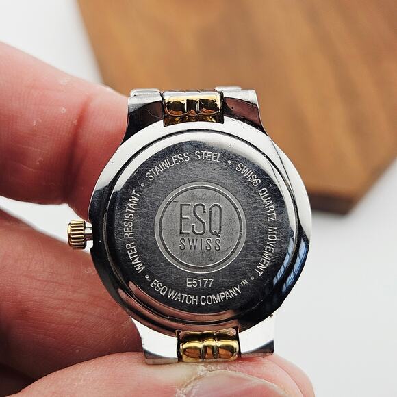 ESQ Swiss Watch Women's Two Tone Link Classic Casual Everyday Roman Numeral - Picture 6 of 7